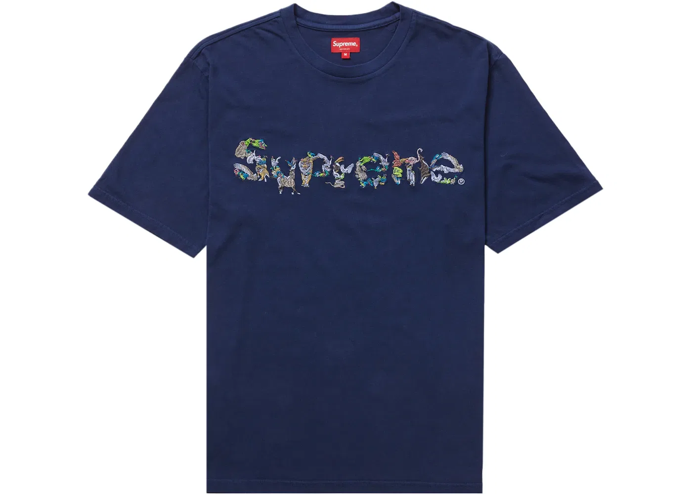 Мужская футболка с принтом Supreme Animal Kingdom, Dark Navy