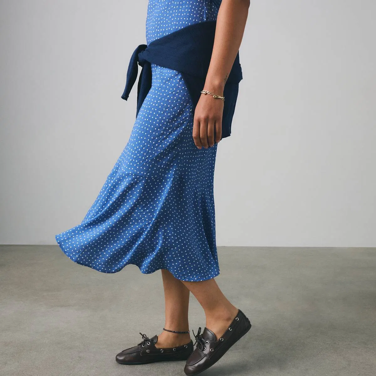 Платье-Комбинация Brita миди Levi's, Tovi Dot Delft - Blue — фото 2