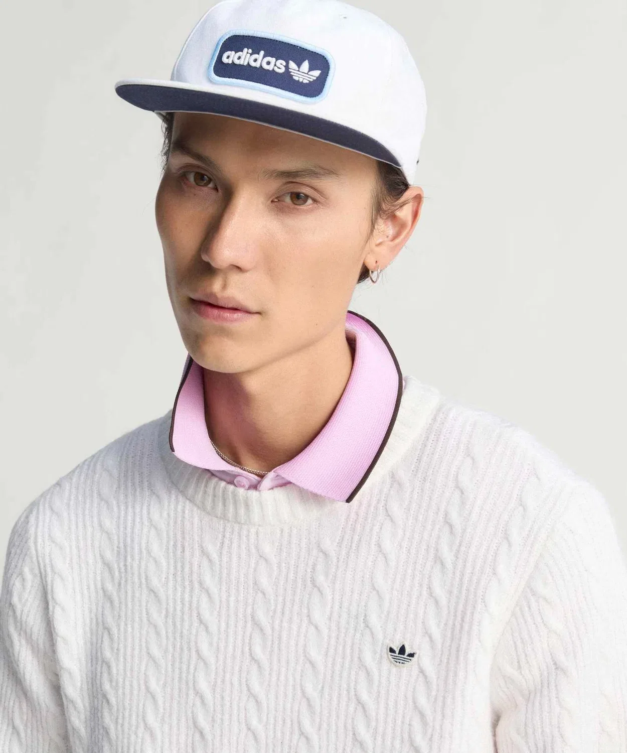 Мужской свитер с длинным рукавомOriginals Cable Knit Adidas, Белый — фото 3