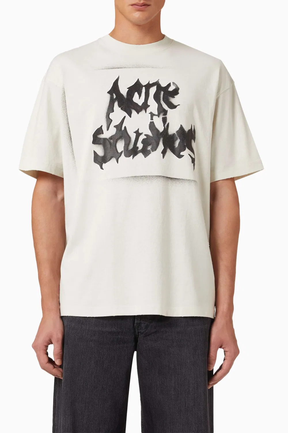 Футболка с принтом Gothic Logo Acne Studios — фото 4