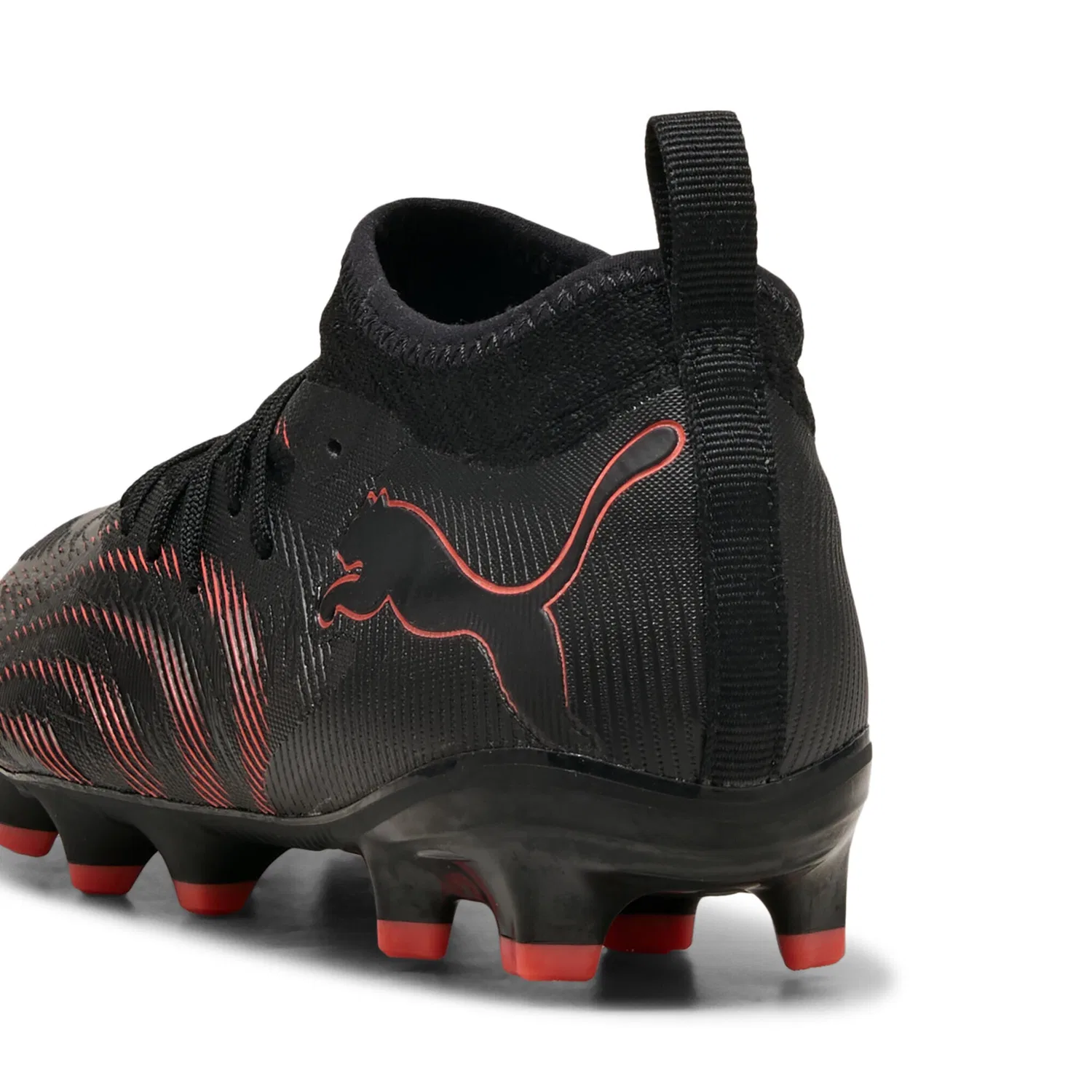 Детские футбольные бутсы FUTURE 9 MATCH PUMA, Black/Glowing Red/Strong Gray — фото 2