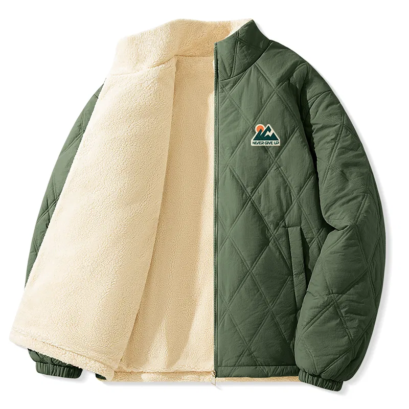 Детский пуховик с принтом [Super-Warm Sherpa]Palm Green (Ma Qiu Feng Zhu Ri Chest Logo) MINISO, Palm Green