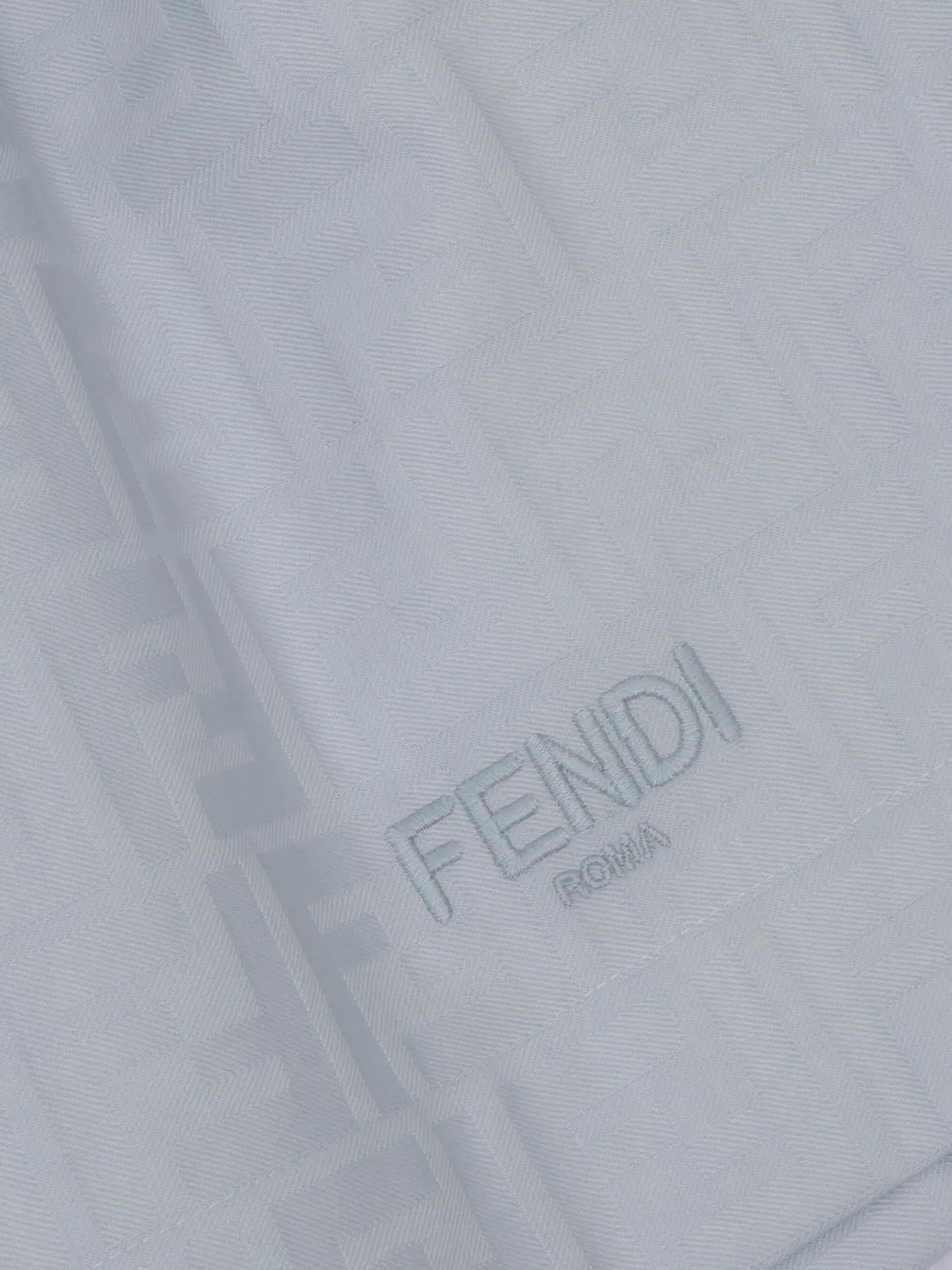 Вышивана юбка из хлопка FENDI, синий — фото 2