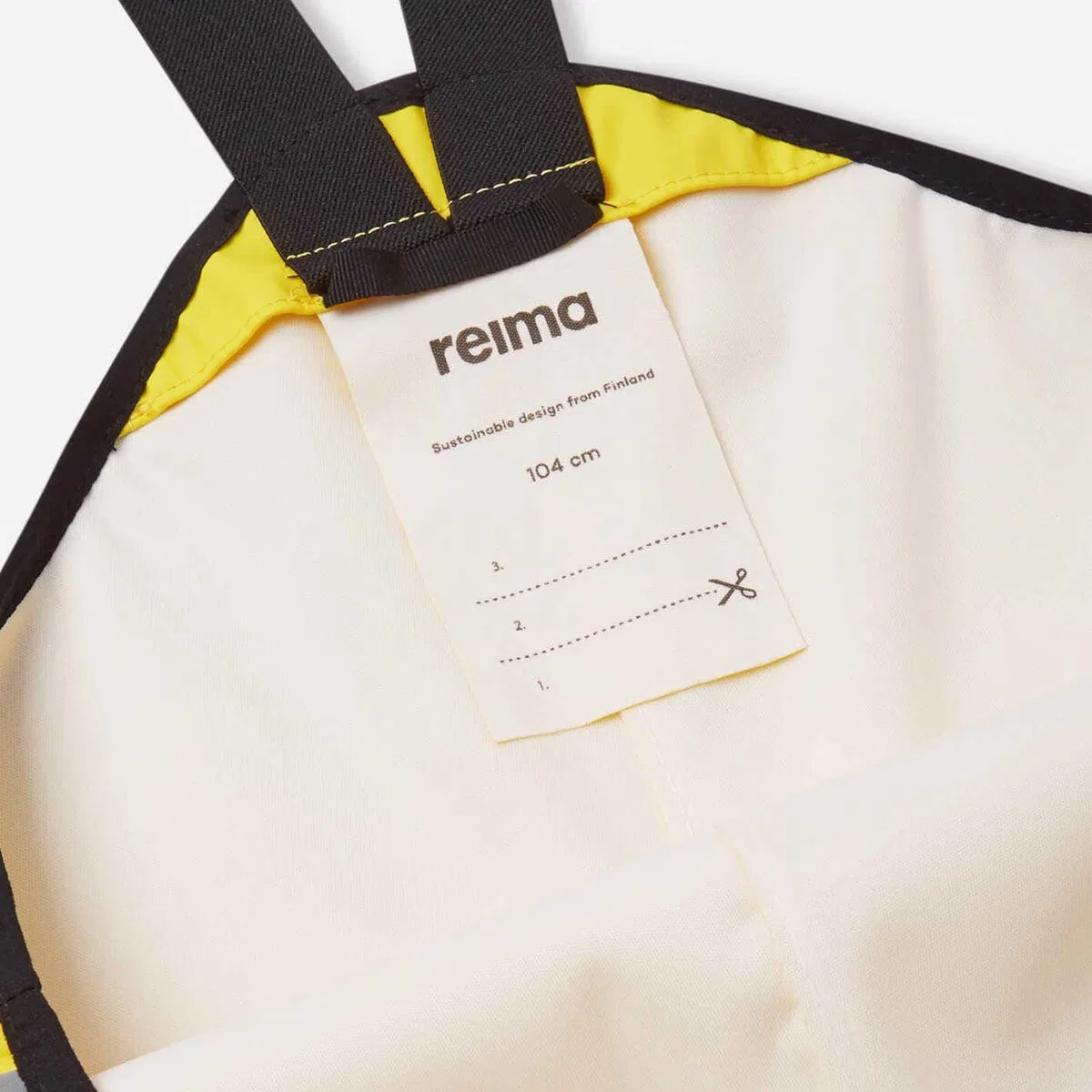 Детские дождевые штаны для мальчиков с подтяжками Reima, Yellow — фото 4