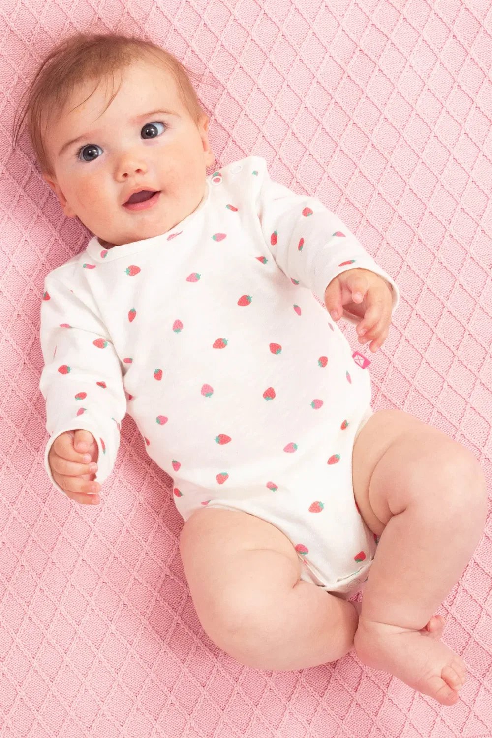 Детское боди в горошек Baby berry dot Kite, Cream — фото 2