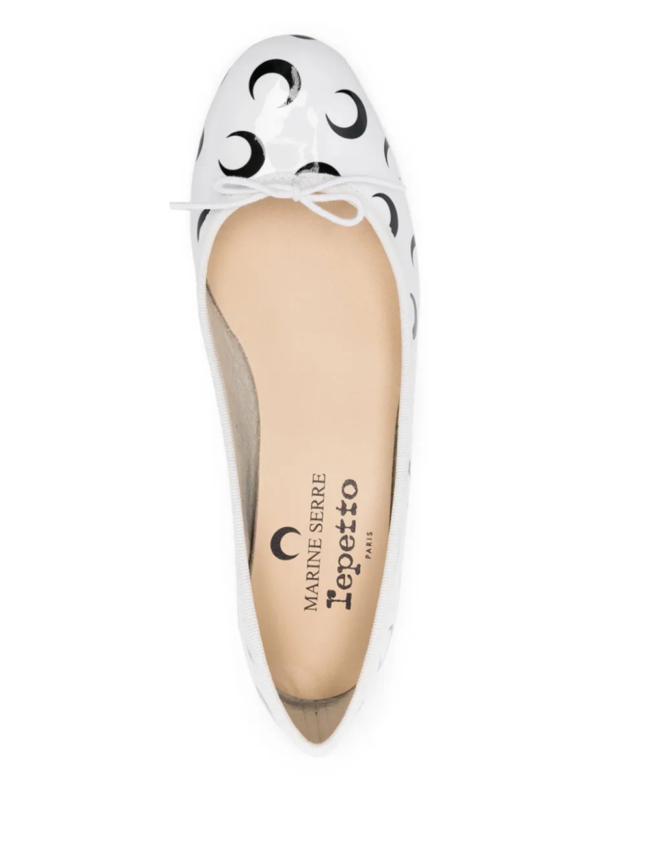 Туфли Marine Serre x Repetto Camille 35 мм, белый — фото 4