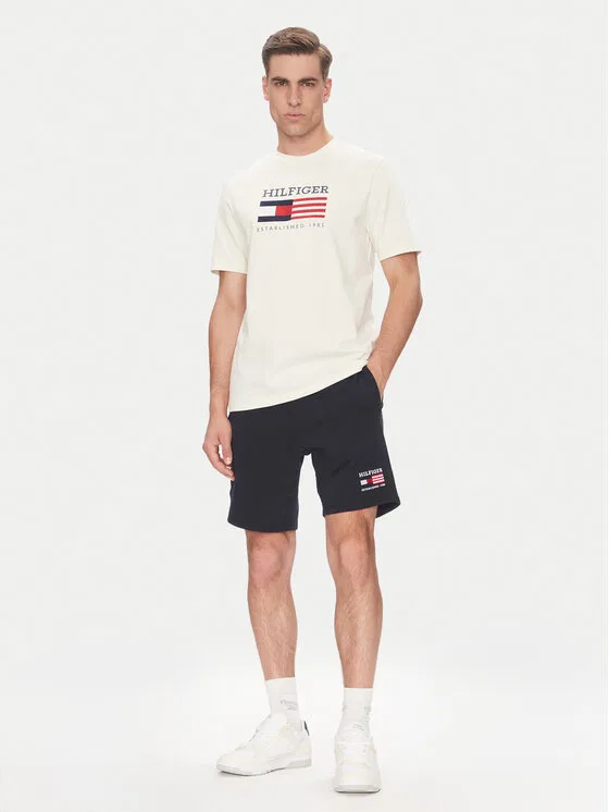 Футболка regular fit American Monotype Tommy Hilfiger, кремовый — фото 2