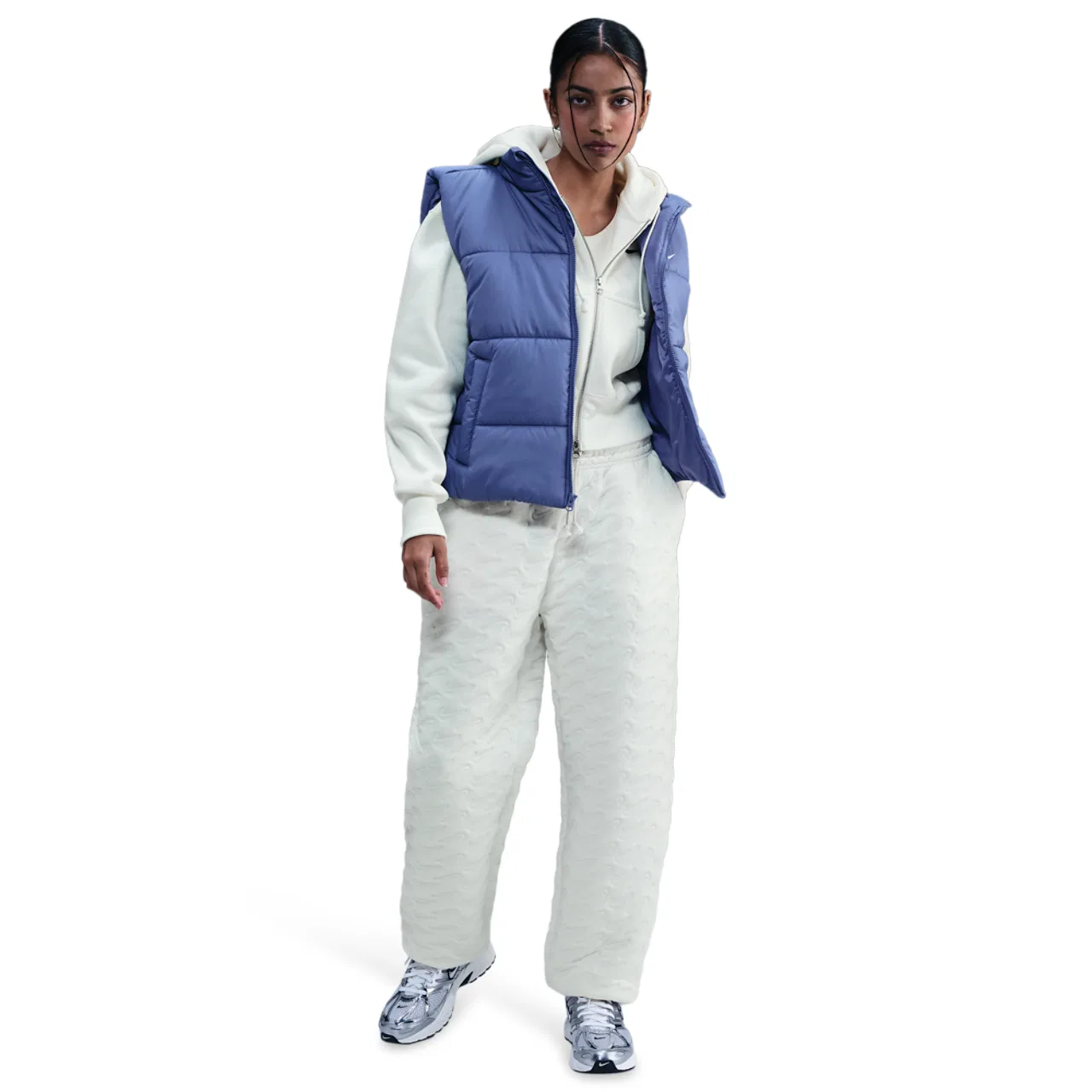 Женские брюки Oversized AOJ Phoenix Nike, цвет Sail/Sanddrift — фото 3