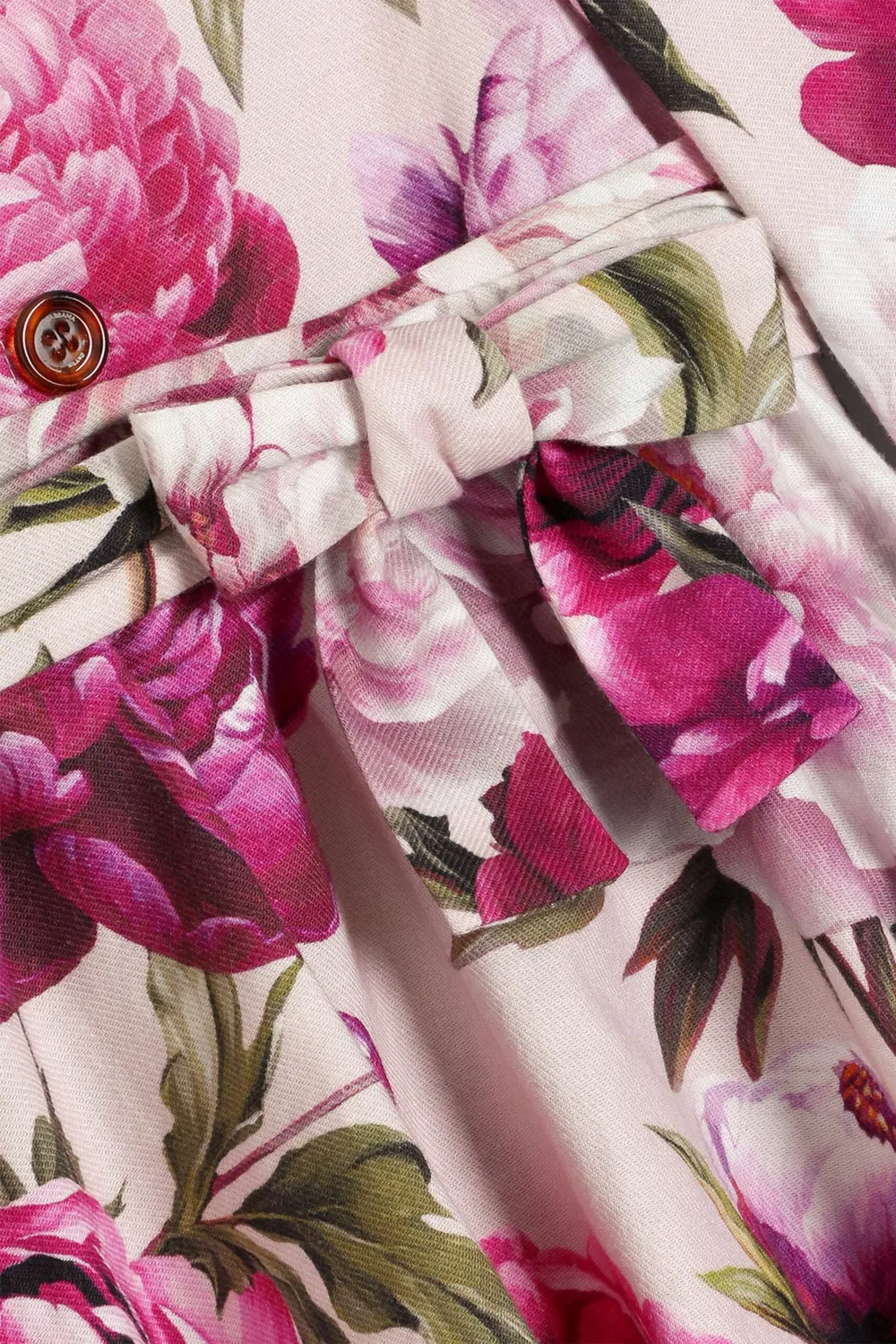 Комплект платьев с принтом пионов и шортиками из хлопкового фланеля Dolce & Gabbana — фото 3