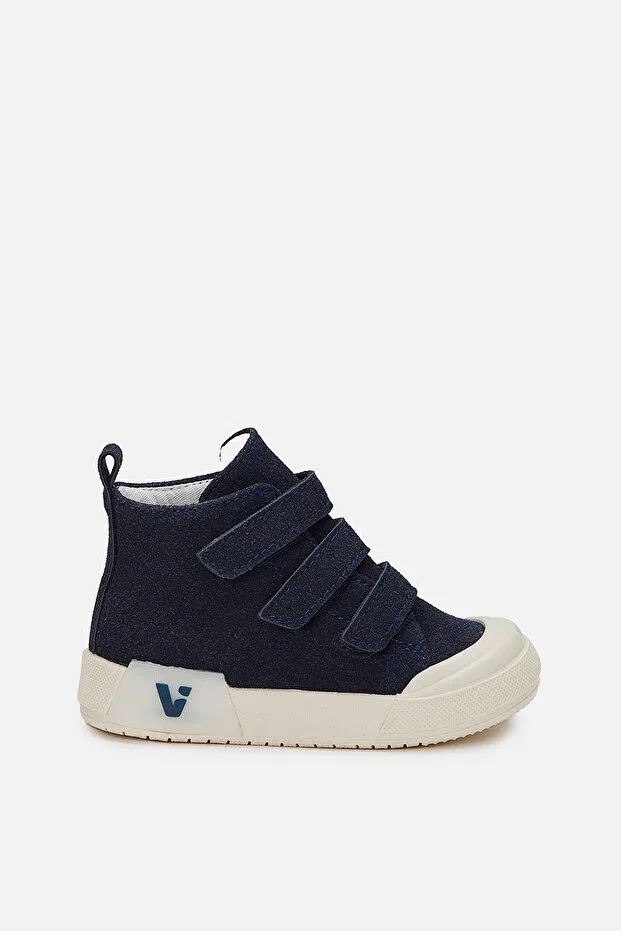 Детские ботинки для девочек на липучке Naru Vicco, Navy Blue