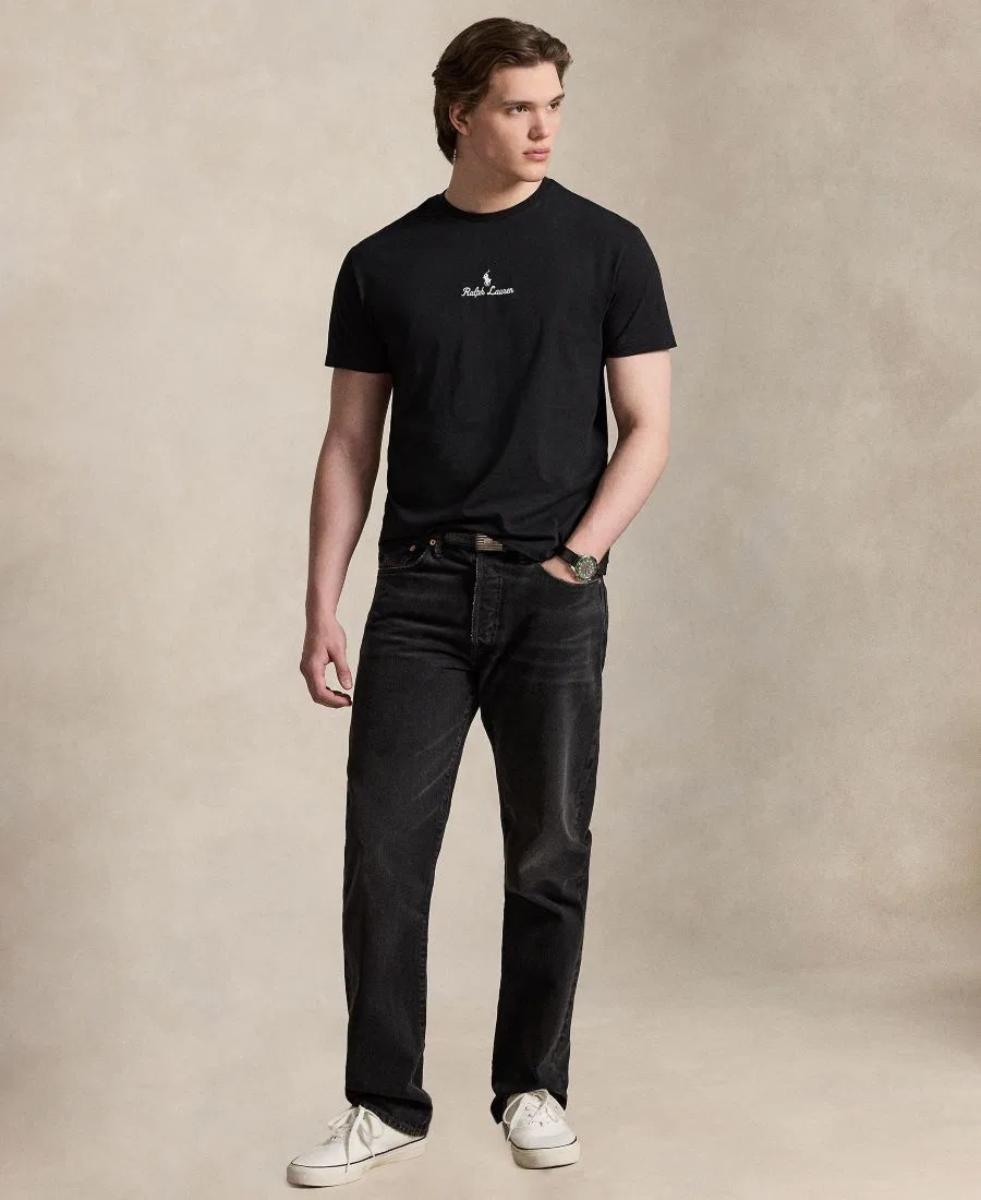 Футболка мужская с коротким рукавом и круглым вырезом Polo Ralph Lauren, Polo Black — фото 2
