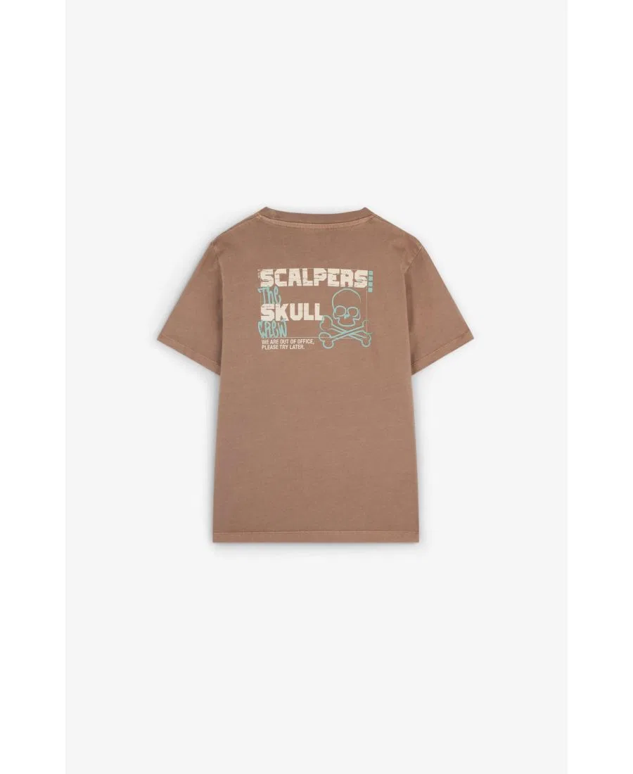 Футболка с принтом Scalpers, Brown — фото 2
