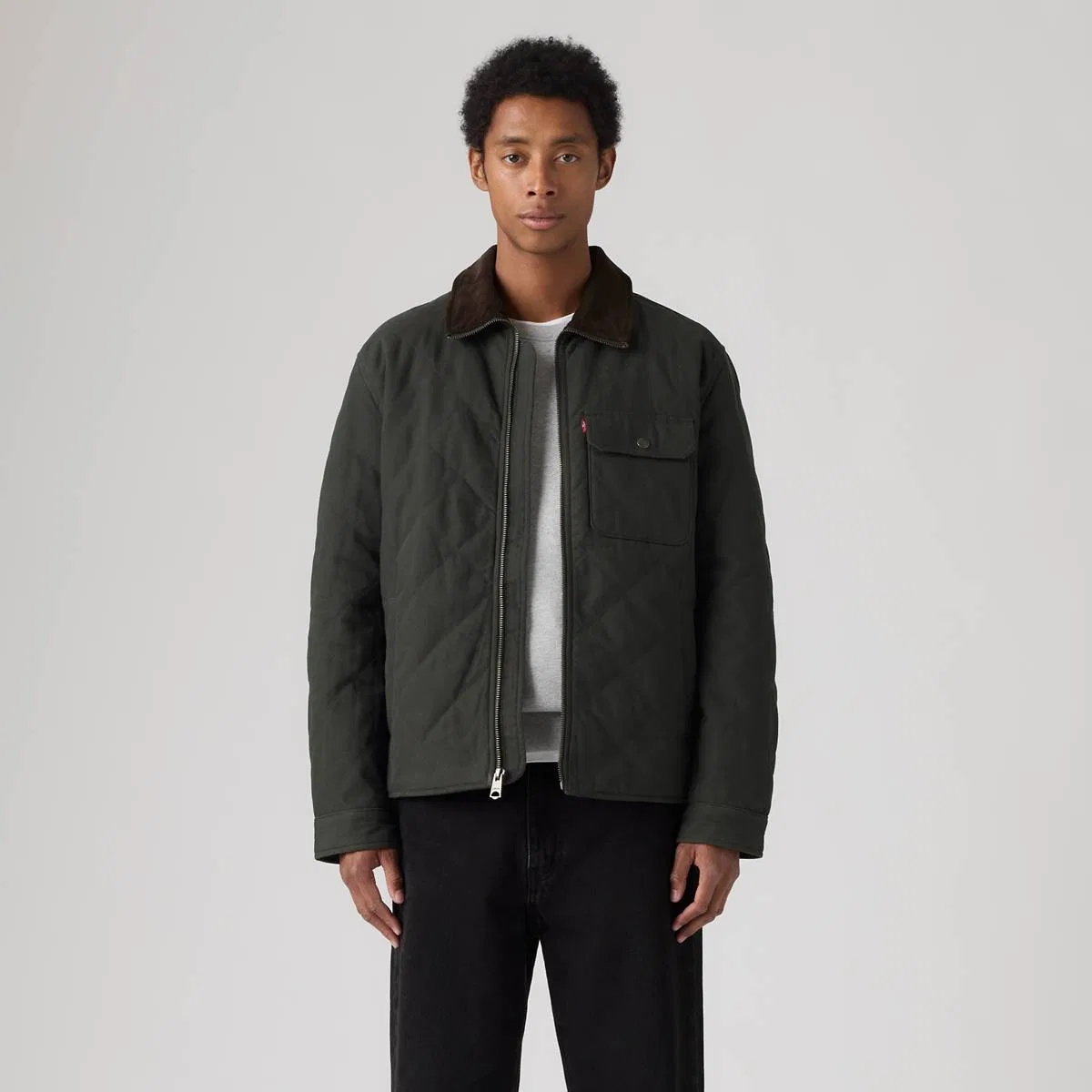 Стеганая куртка в стиле амбара Levi's, Forest Night - Green — фото 3