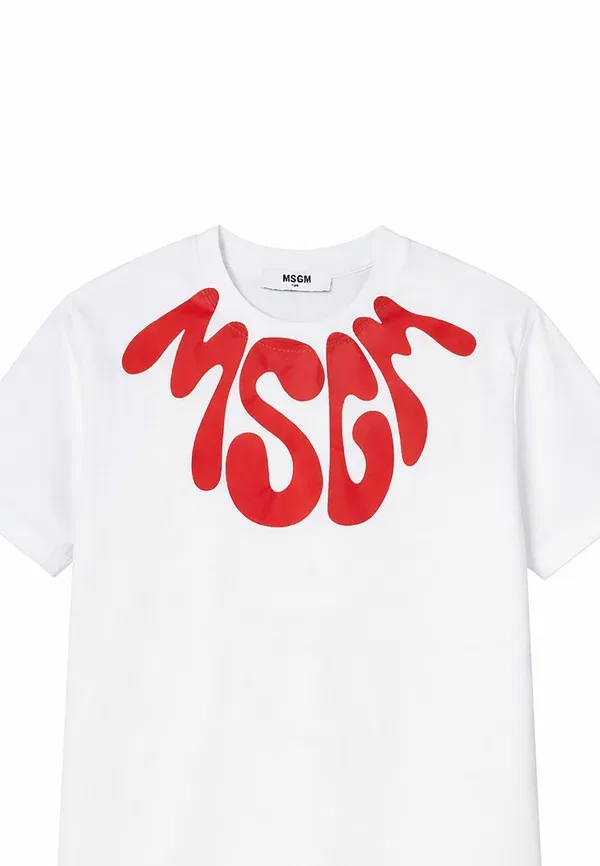Футболка с принтом Print T-shirt Msgm, белый — фото 3