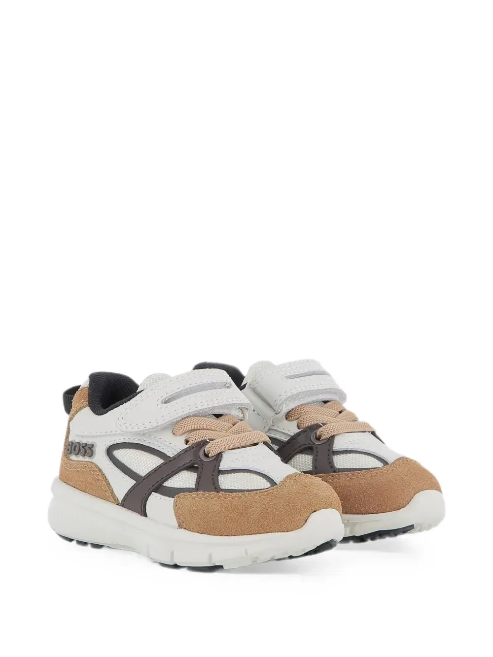Кроссовки в стиле колор-блок Boss Kidswear, белый