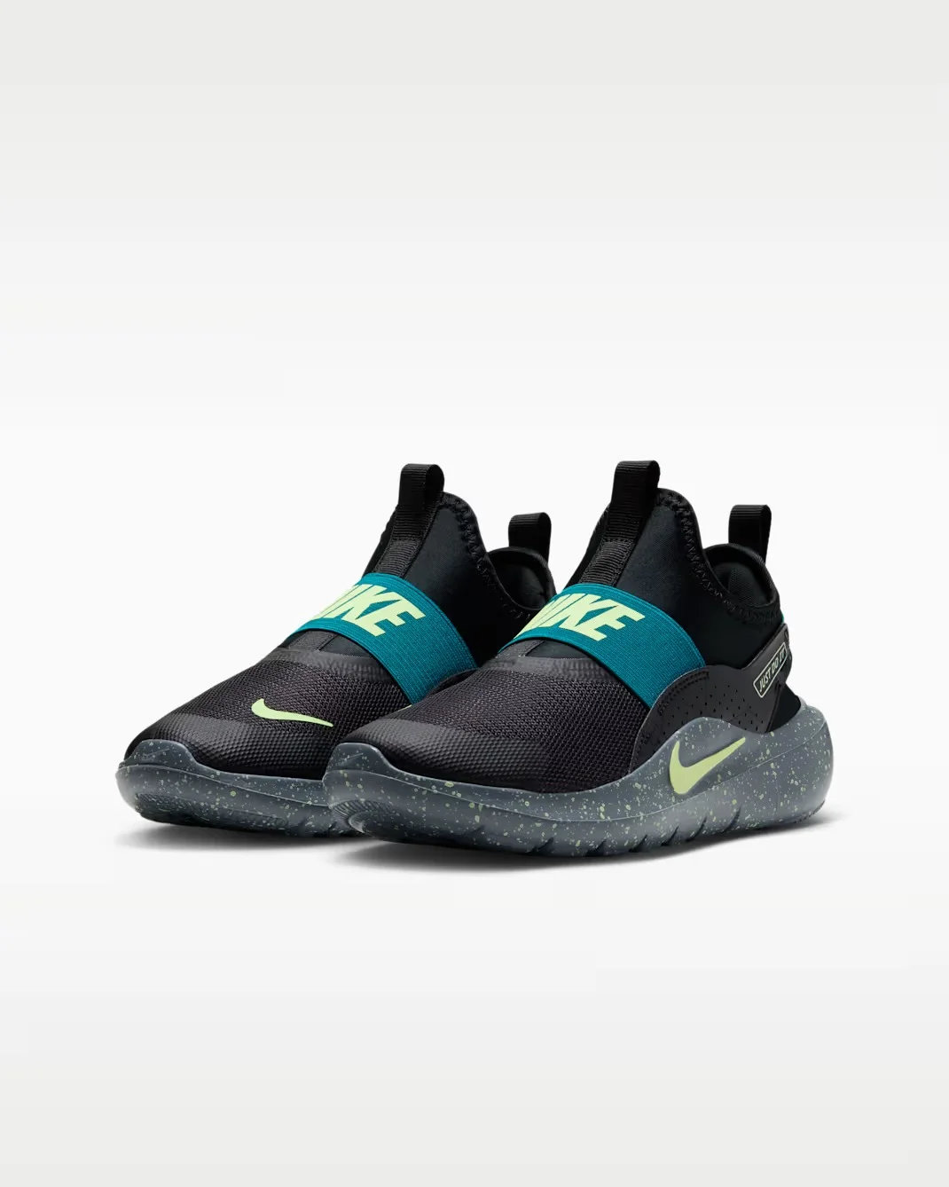 Кроссовки подростковые Nike Flex Runner 4 SE, черный/зеленый — фото 4