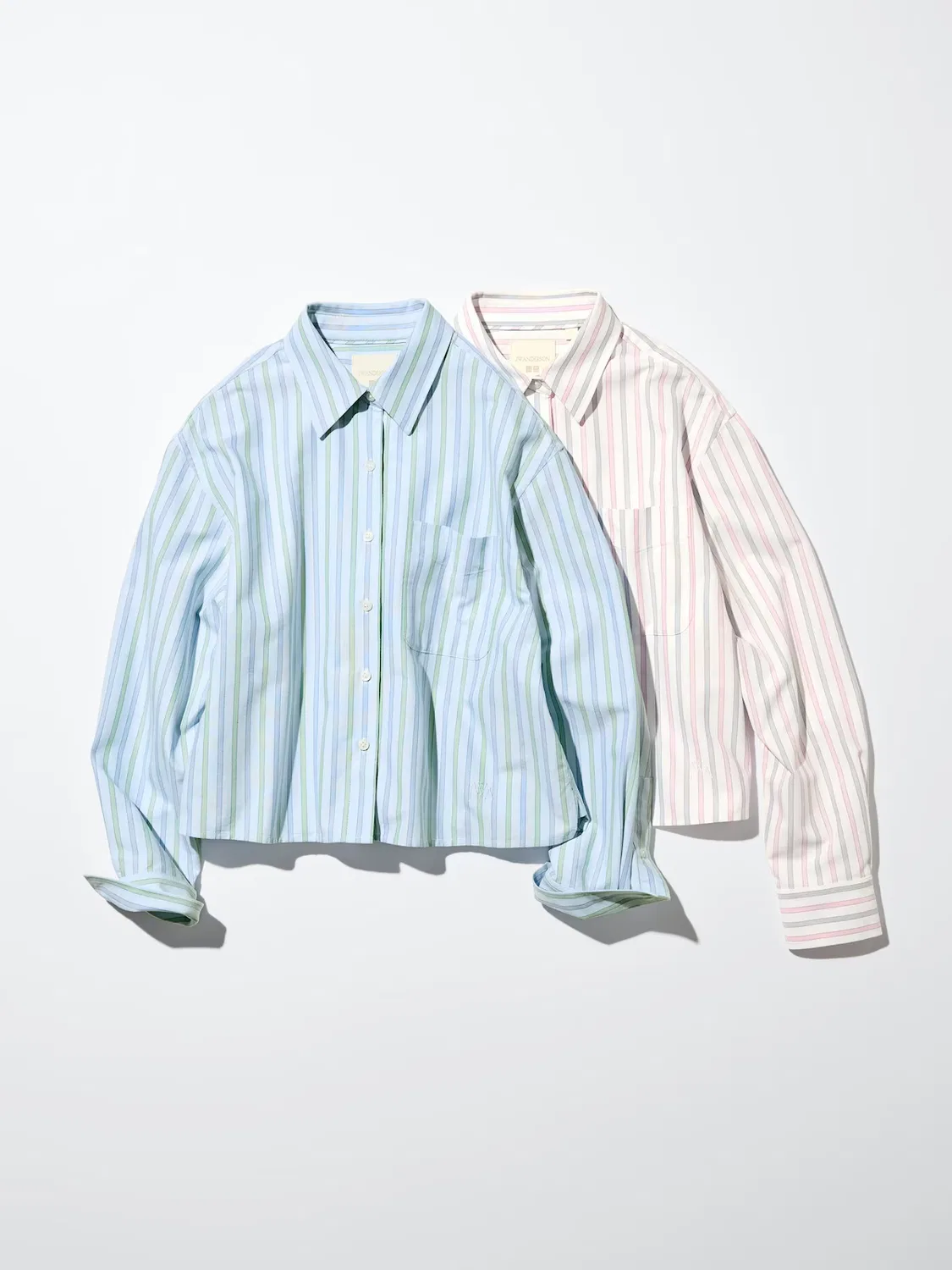 Рубашка оксфордская Uniqlo, свободный крой в полоску, розовый — фото 3