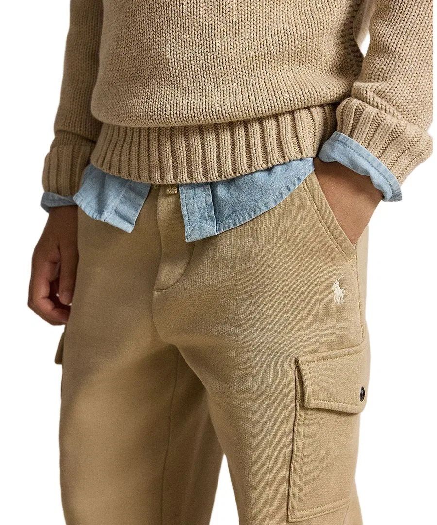 Детские флисовые карго-джоггеры Polo Ralph Lauren, Classic Khaki — фото 3