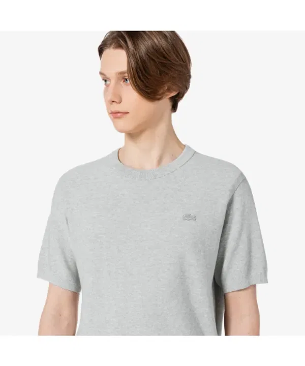 Свитер мужской с круглым вырезом, однотонный, Lacoste, CCA — фото 2