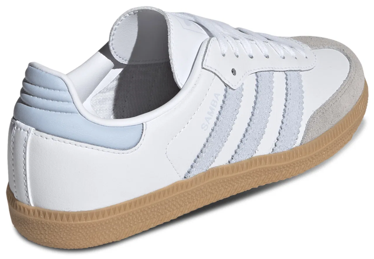 Кроссовки для мальчиков Samba Adidas, цвет White/Blue — фото 3