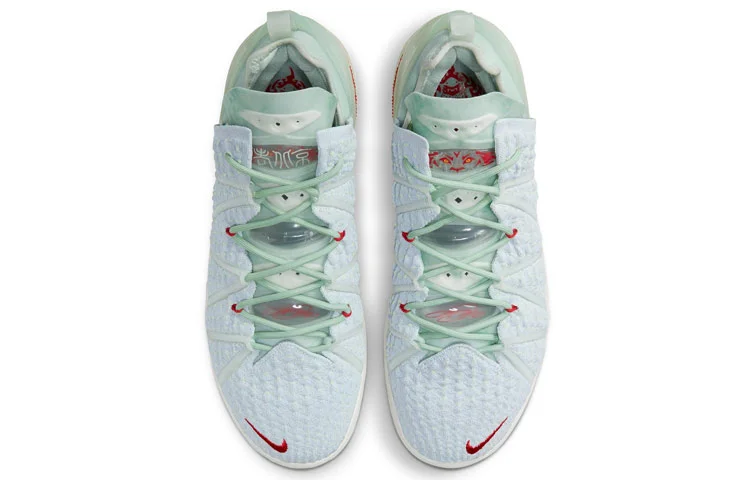 Кроссовки Nike LeBron 18, мятно-зеленый /красный — фото 4