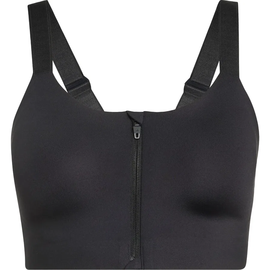 Спортивный бюстгальтер с высокой поддержкой Optimé High Support Zip Bra adidas, Черный — фото 3