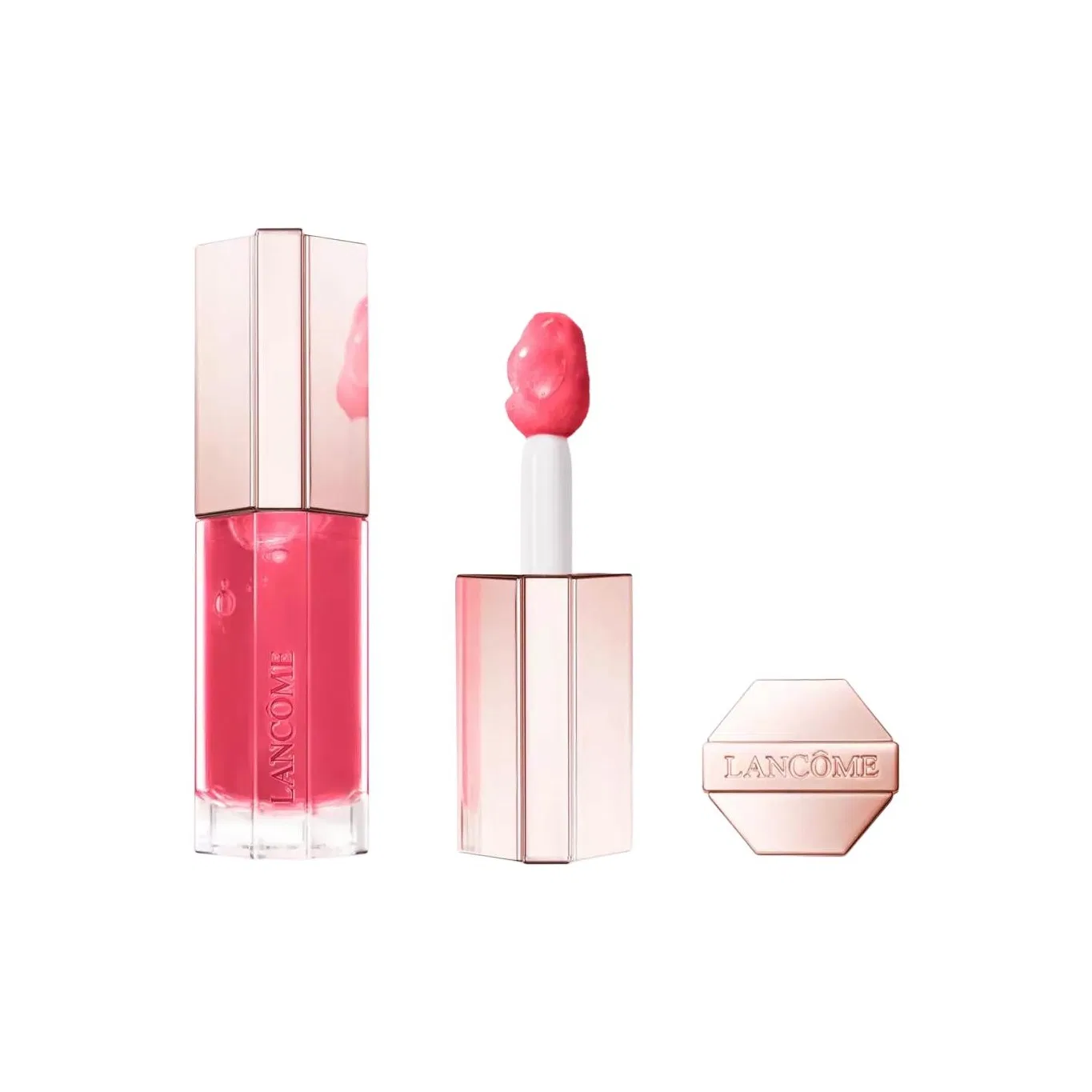 Женский блеск для губ с эффектом объема, оттенок #27 Pink Guava, LANCOME