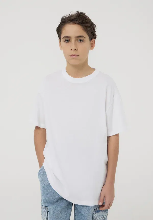 Комплект из 3 футболок хлопковых basic t-shirt Terranova, белый — фото 2