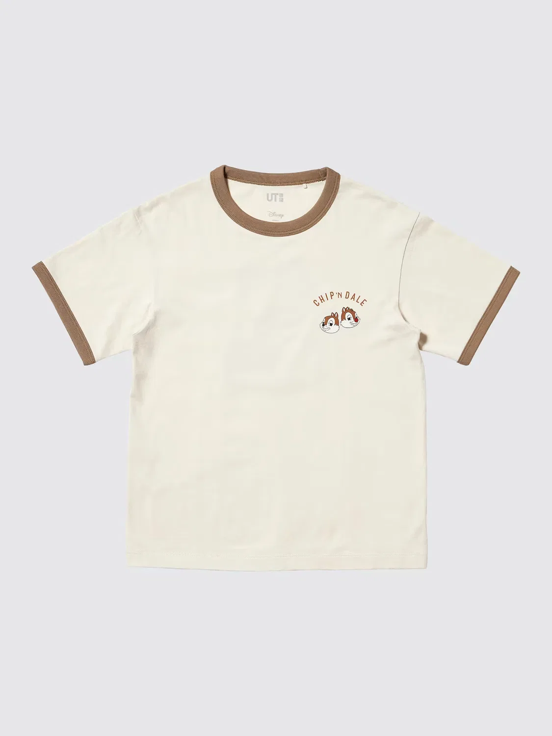 Футболка K-pop Uniqlo, для детей, Chip & Dale, натуральный — фото 4