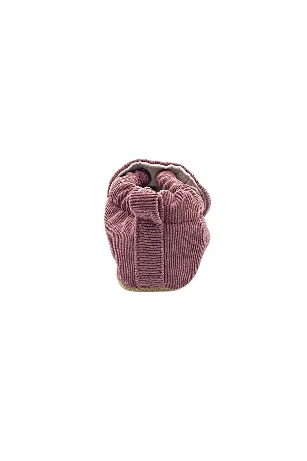 Детские пинетки для новорожденных текстильные Corduroy Cotton Non-Slip First Step Baby Booties Morgedan, Pink — фото 4