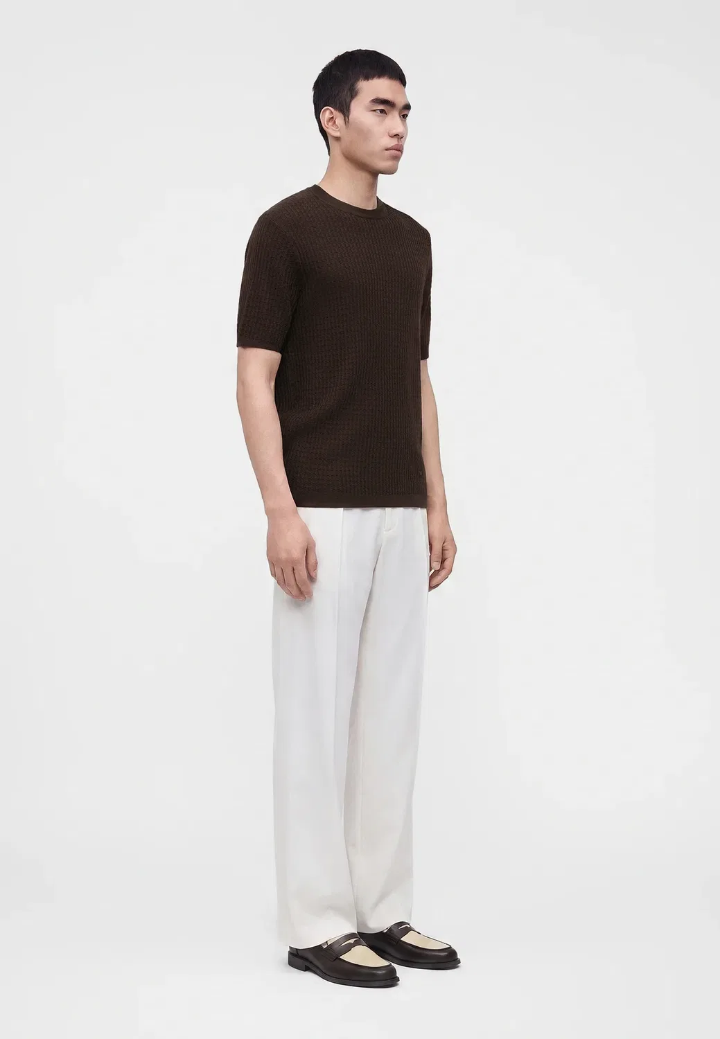 Простая футболка Emporio Armani, Coffe Bean — фото 4