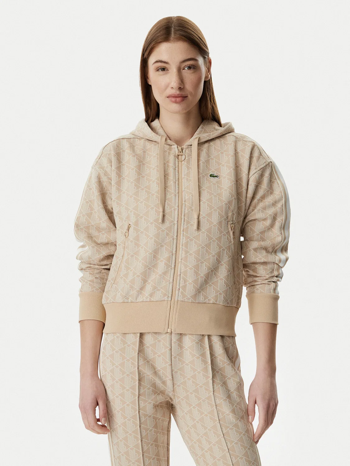 Женская толстовка стандартного кроя Lacoste, светло-бежевый