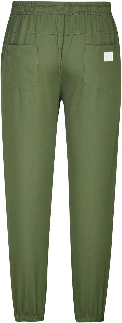 Мужские карго-брюки с эластичным поясом, Cargo Joggers Pants, армейский зелёный — фото 4