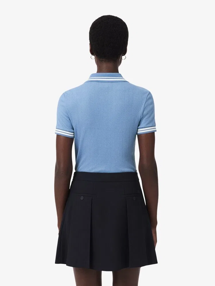 Поло Lacoste Multi Rib, Синий — фото 3