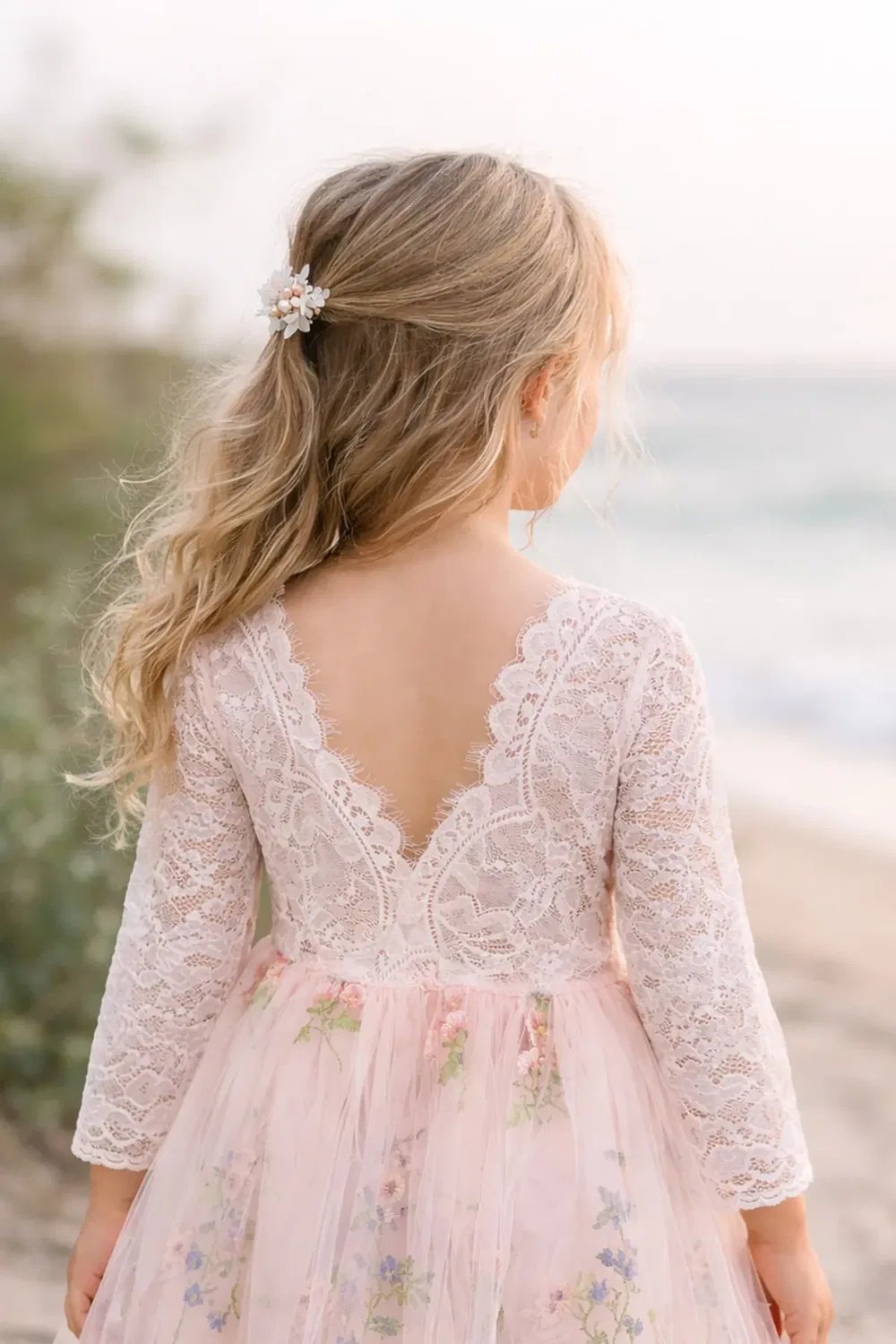 Детское платье для девочек с цветочным принтом Lila party Lilly + Bo, Pink — фото 3
