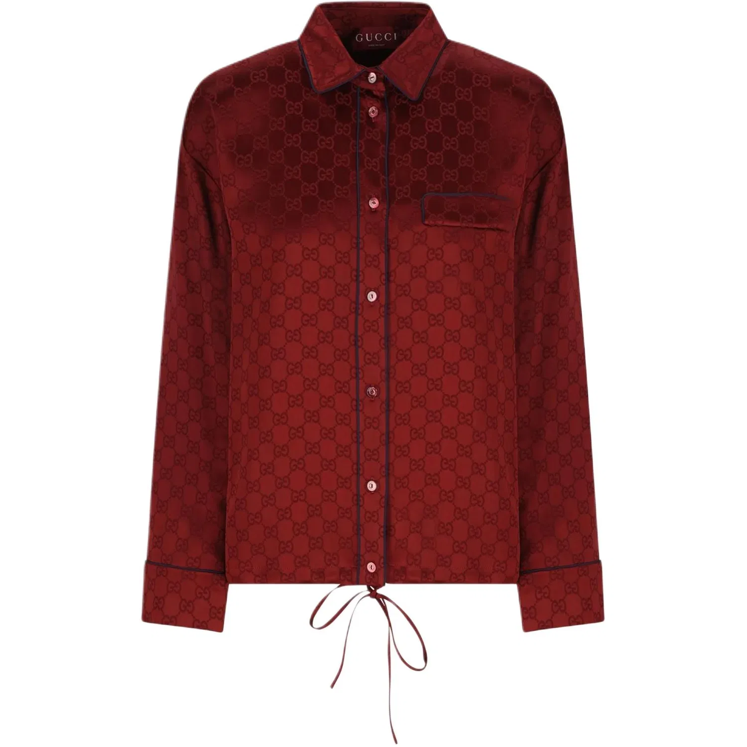 Мужская рубашка из вельвета с монограммой Gg Red GUCCI