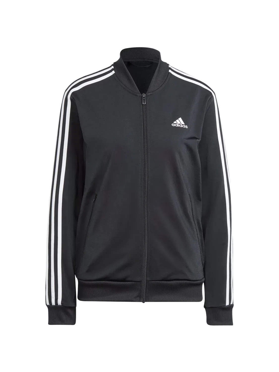 Спортивный костюм на молнии с полосками Adidas, черный — фото 2