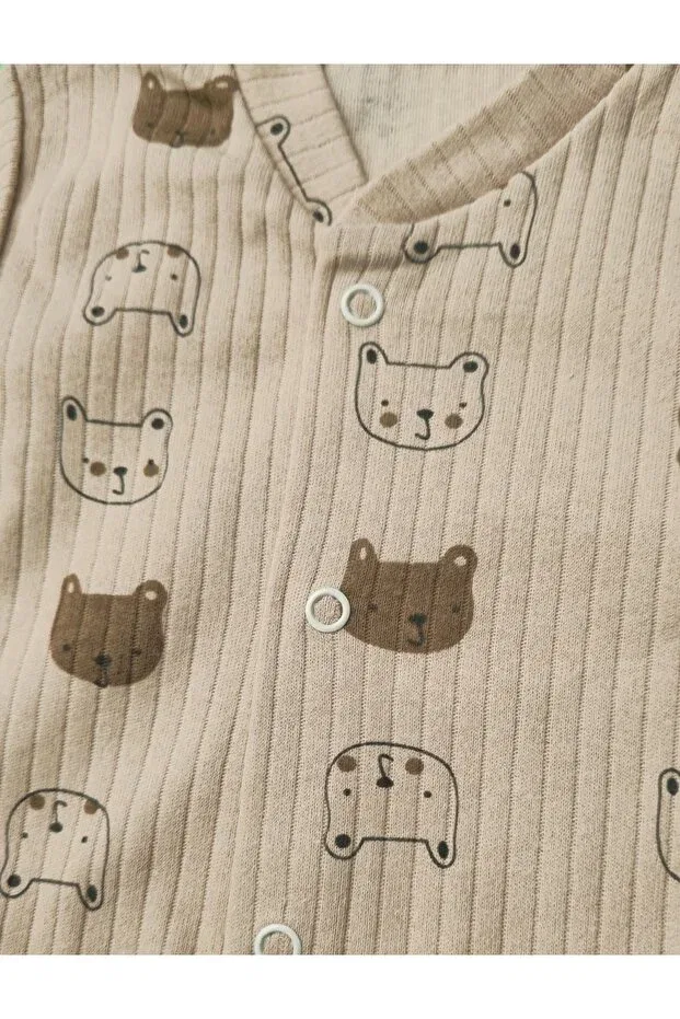 Детский комбинезон для мальчиков с принтом Dog Patterned Nexvora, Brown — фото 3