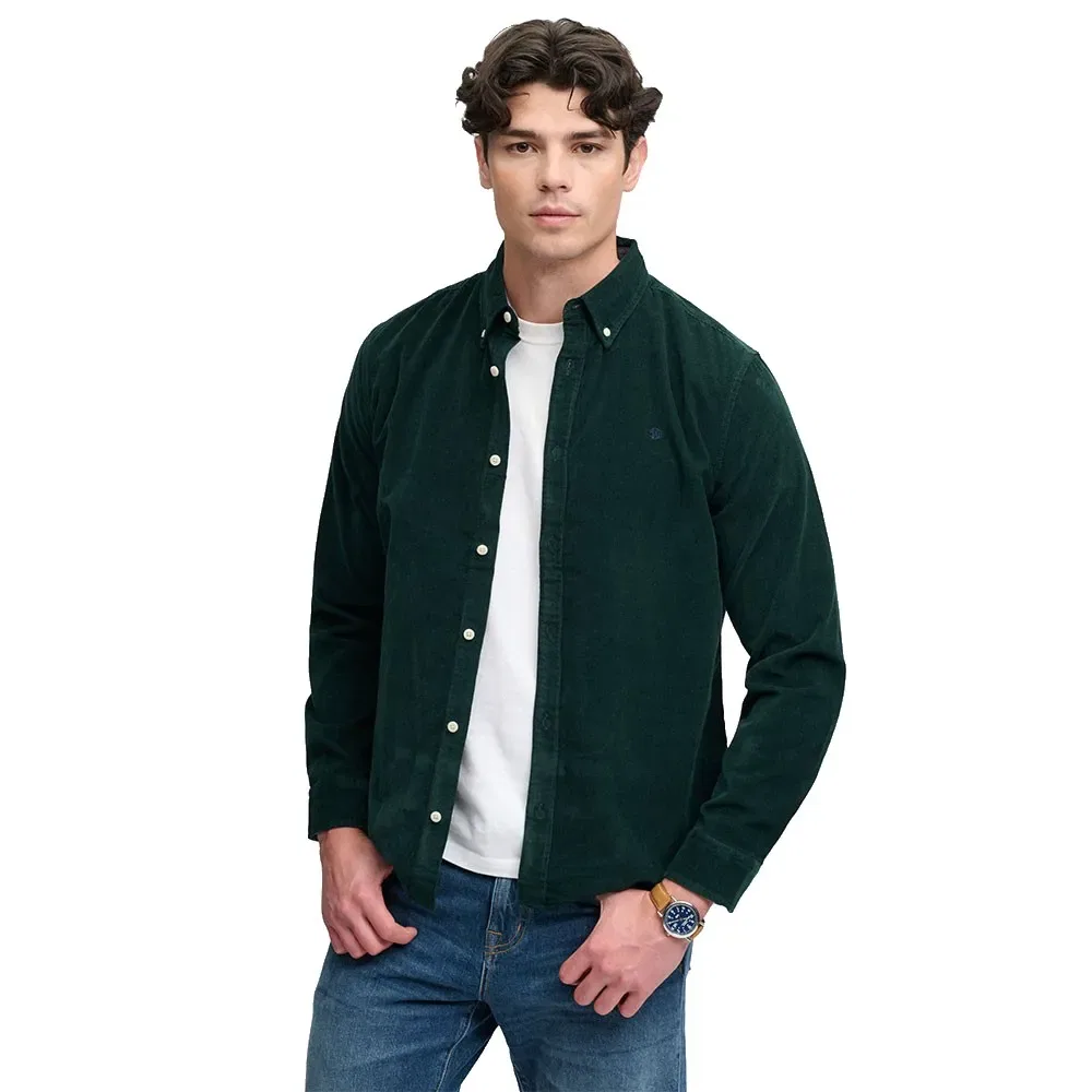Мужской лонгслив из вельвета Superdry Classic Needle Cord, Green