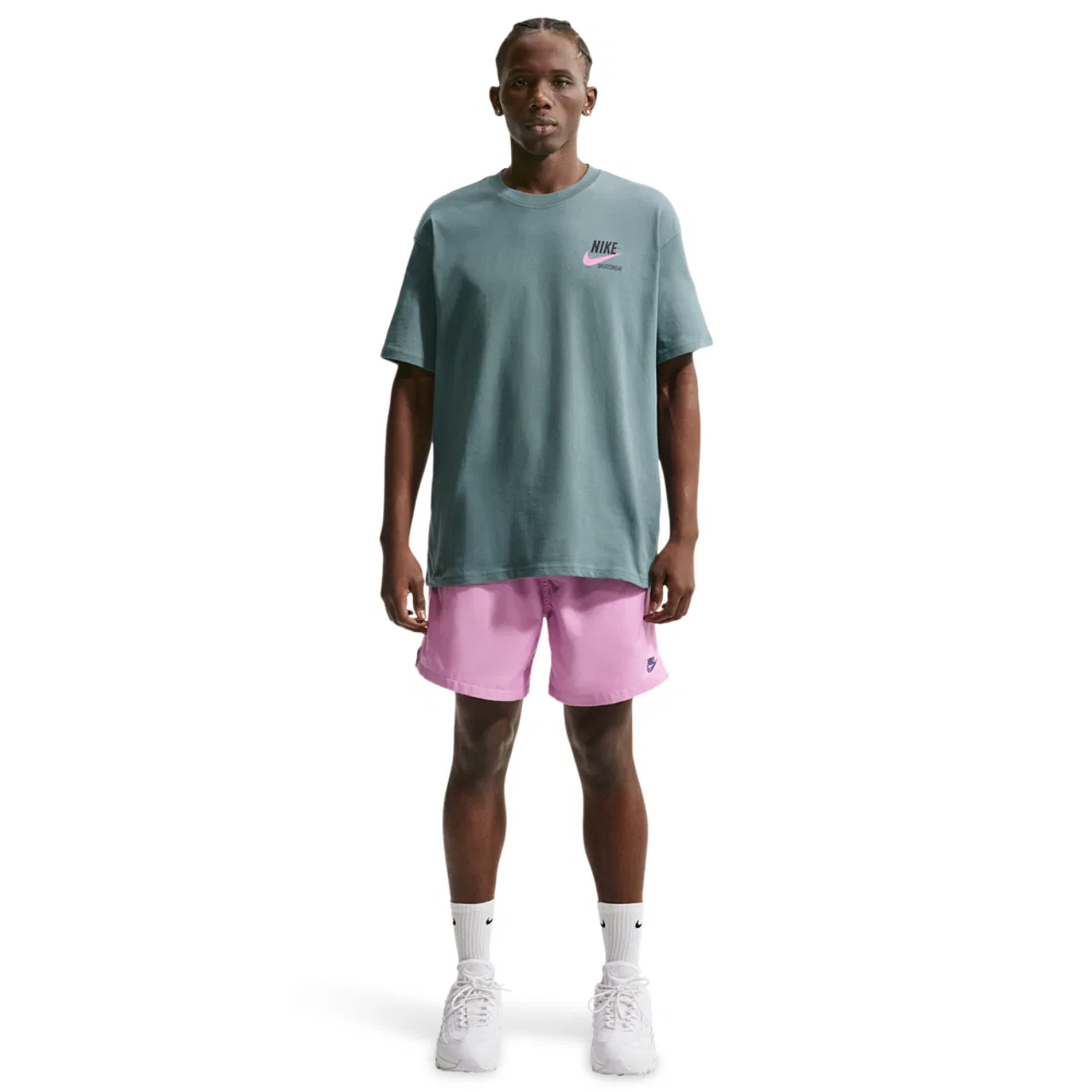 Мужская футболка свободного кроя NSW SS Max 90 Tee Nike, Mineral Slate — фото 3