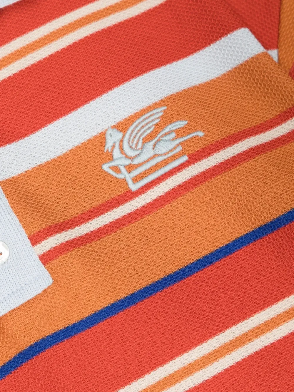 Рубашка поло в полоску Etro Kids, оранжевый — фото 3