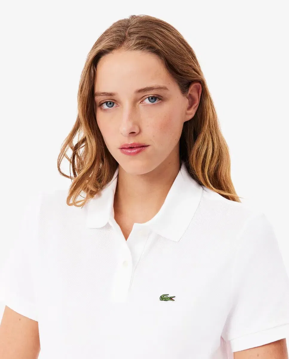 Поло Lacoste Blanco, женское, хлопковое — фото 3