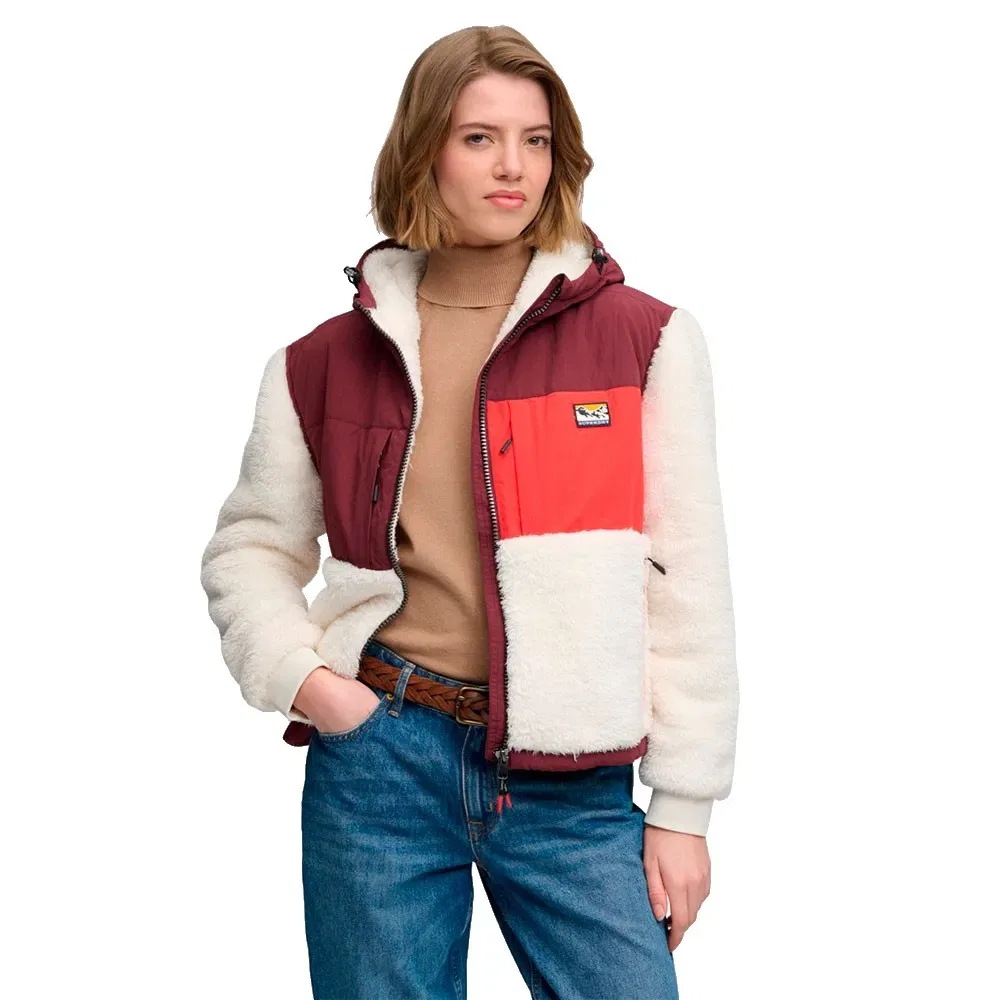 Женский свитшот с капюшоном Super Soft Hybrid Superdry, Red