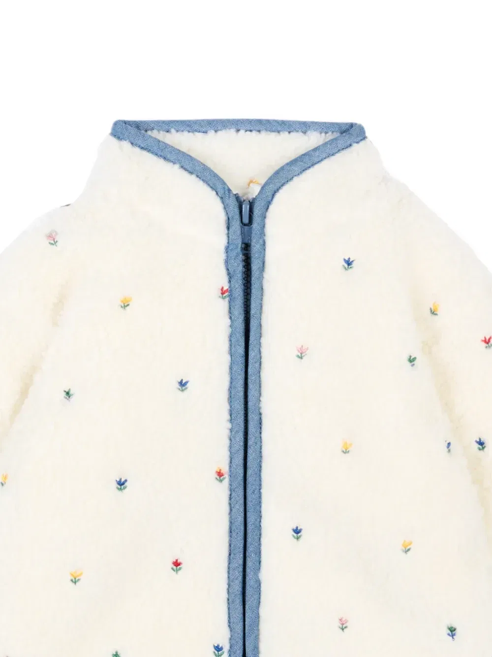 Куртка с цветочной вышивкой Stella Mccartney Kids, белый — фото 3