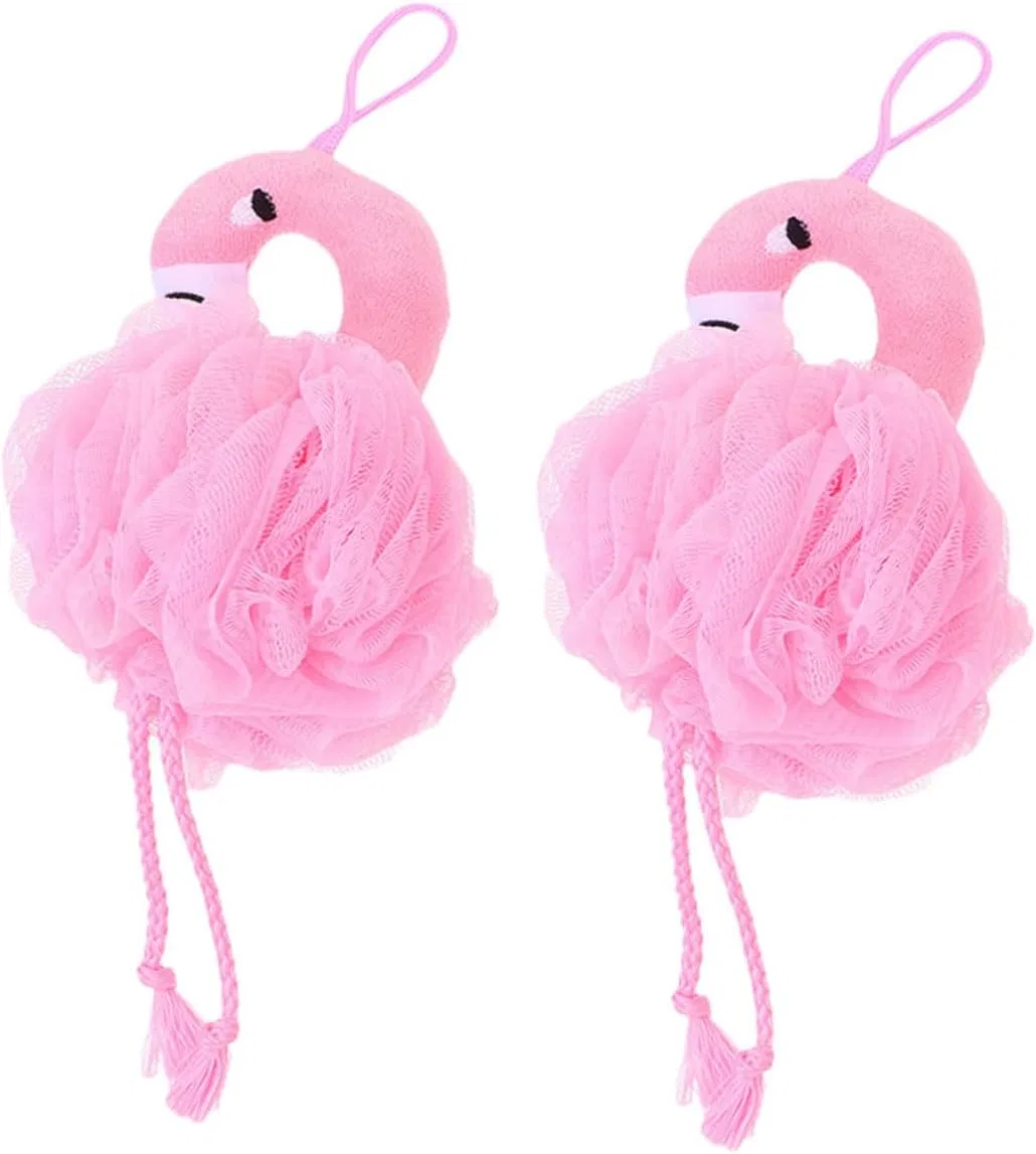 Мочалка для душа Flamingo, 6 шт, розовый Fomiyes — фото 3