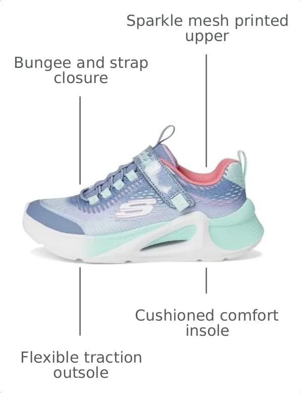 Детские кроссовки для девочек Tide Tech Skechers, Charcoal/Multi — фото 3