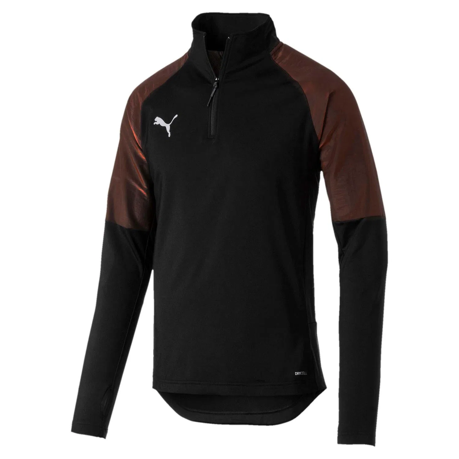Детский тренировочный топ с 1/4 молнией ftblNXT Puma, Schwarz Rot