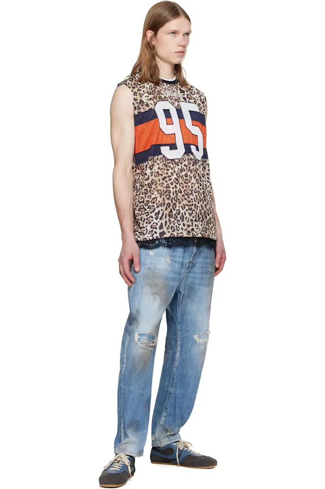 Разноцветная майка Wild2 с принтом в виде сигарет Dsquared2 — фото 4