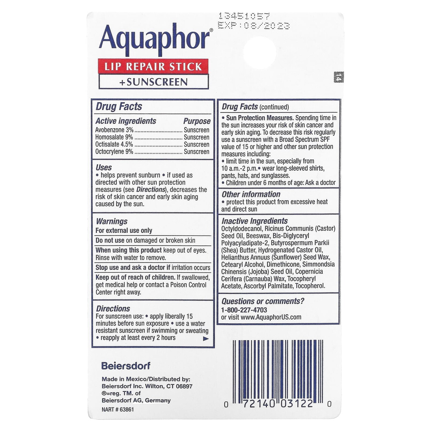 Стик Aquaphor SPF 30 для восстановления губ, 4,8 г — фото 4