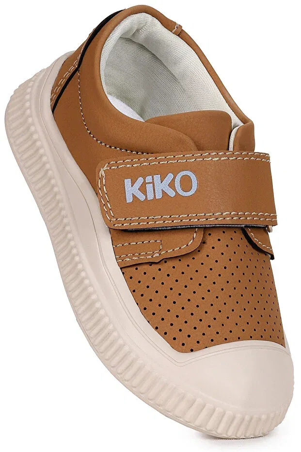 Детские повседневные туфли на липучке из искусственной замши Kiko Kids, Tan Color